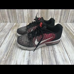 Nike Air Max Sequent 2 Running Shoes Women's Size 6 Black Pink